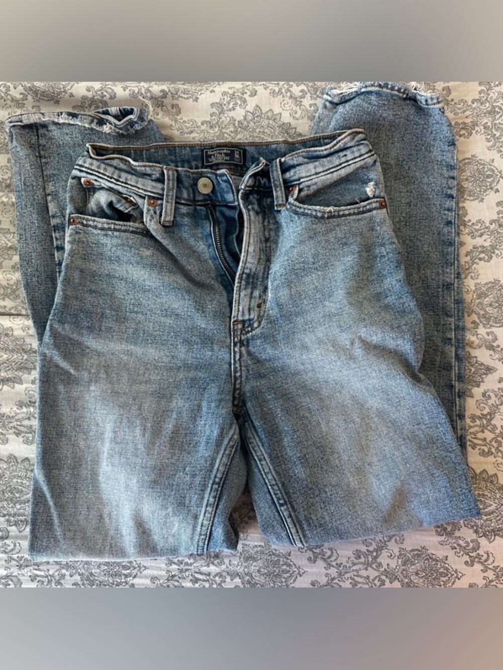 Abercrombie & Fitch Vintage Light Blue Straight Jeans